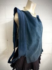 画像4: バイクーヤオ族（白裤瑶族）・上衣（貫頭衣）・藍染、ろうけつ、野蚕糸刺繍（アンティーク） (4)