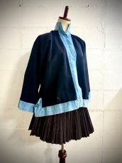 画像3: バイクーヤオ族（白裤瑶族）・上衣・藍染、ろうけつ、野蚕糸刺繍（アンティーク） (3)