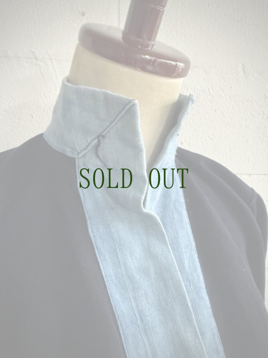 画像6: バイクーヤオ族（白裤瑶族）・上衣・藍染、ろうけつ、野蚕糸刺繍（アンティーク） (6)