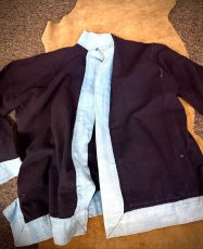 画像10: バイクーヤオ族（白裤瑶族）・上衣・藍染、ろうけつ、野蚕糸刺繍（アンティーク） (10)