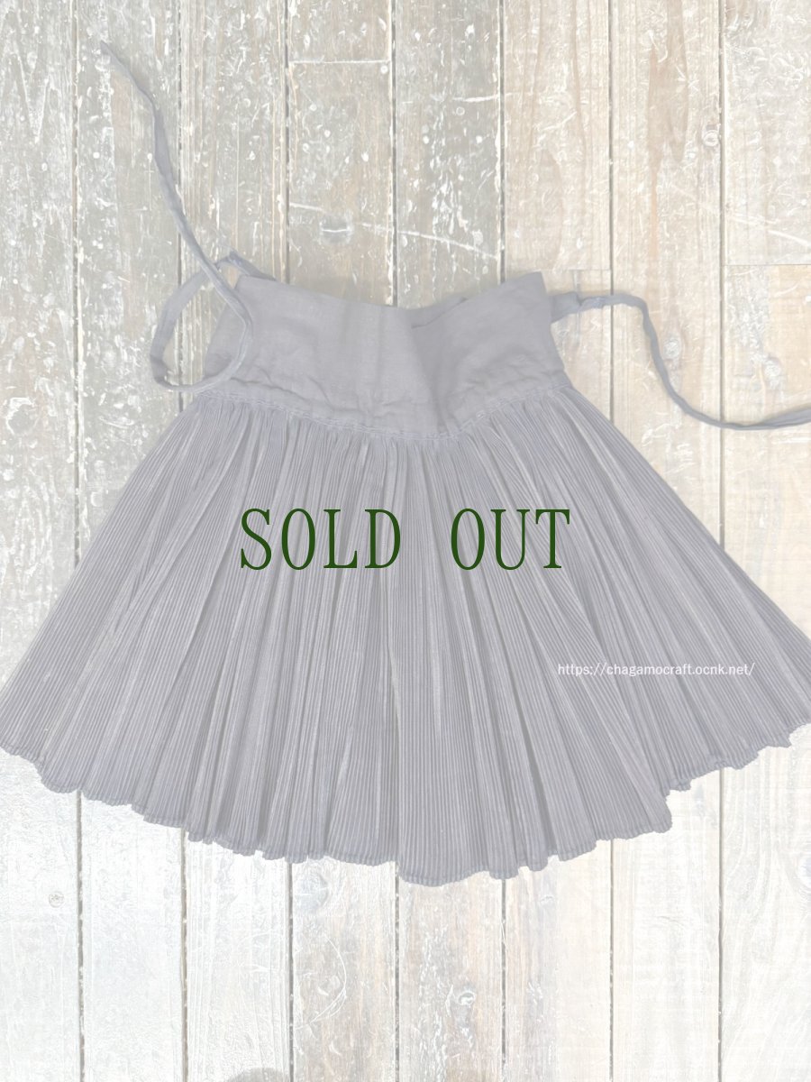 画像11: 侗族・リャンブー（亮布・Liang Bu）木綿藍染め光沢加工・プリーツ巻スカート（ビンテージ）トン族 (11)