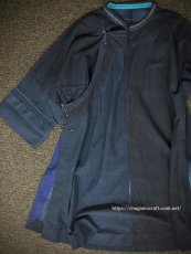 画像7: 六盘水・布依族（プイ族・Bou yei ）藍染め木綿・刺繍　ロング丈チャイナチュニック（ビンテージ） (7)