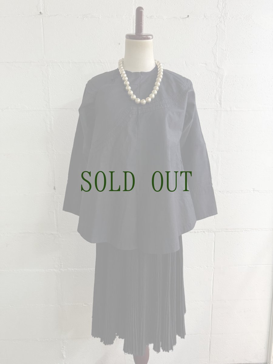 画像13: 貴州省 舟渓苗族（ジョウシーミャオ族 　バイアス生地・木綿・藍染 チャイナチュニック（ビンテージ）　 (13)