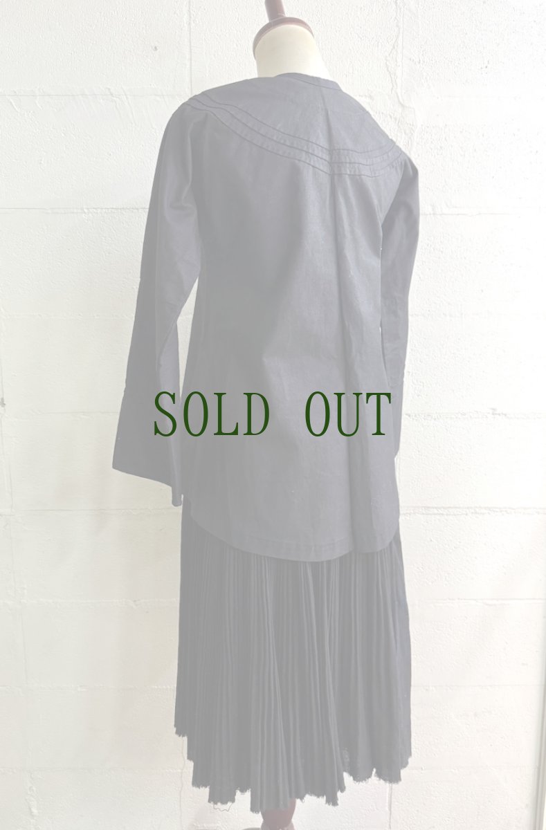 画像5: 貴州省 舟渓苗族（ジョウシーミャオ族 　バイアス生地・木綿・藍染 チャイナチュニック（ビンテージ）　 (5)