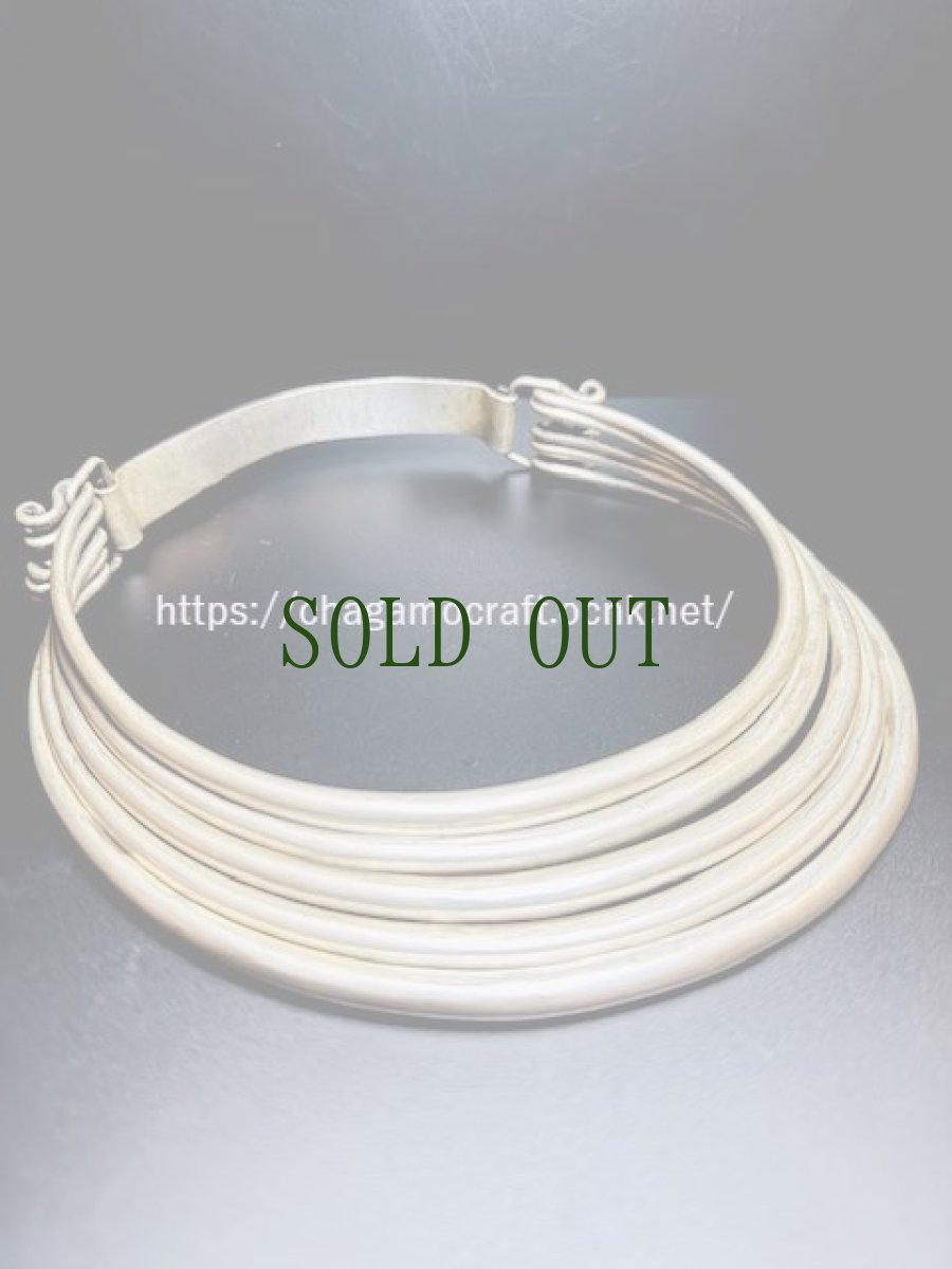 画像5: 貴州苗族ミャオ族の五連ネックレス（苗銀製）　トライバルデザイン (5)