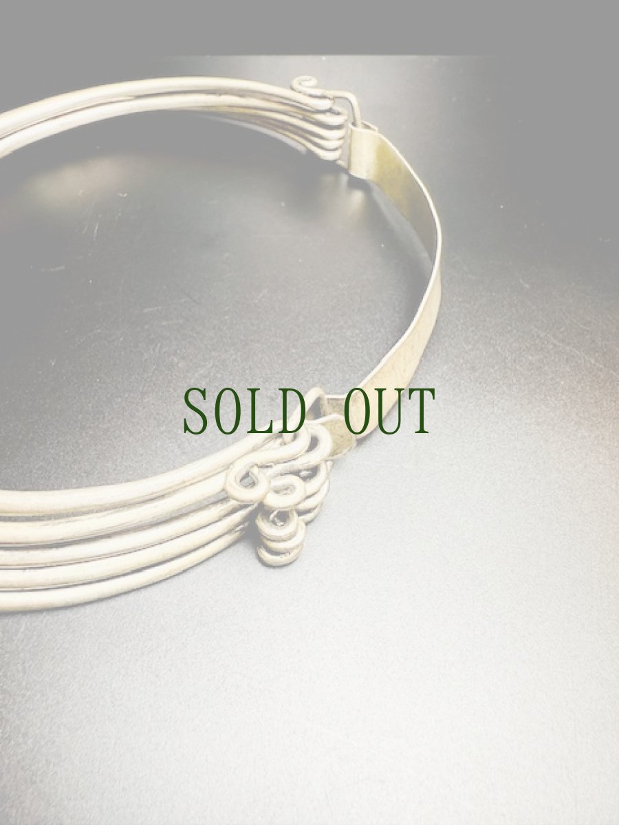 画像7: 貴州苗族ミャオ族の五連ネックレス（苗銀製）　トライバルデザイン (7)