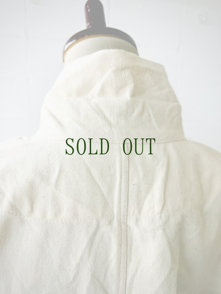 画像9: Tibetan traditional collar shirt made of cotton  チベット民族服・手紬手織り木綿（生成り） (9)