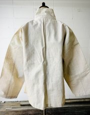 画像7: Tibetan traditional collar shirt made of cotton  チベット民族服・手紬手織り木綿（生成り・縞織り） (7)