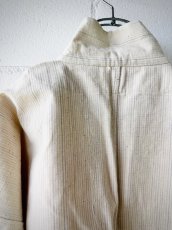 画像11: Tibetan traditional collar shirt made of cotton  チベット民族服・手紬手織り木綿（生成り・縞織り） (11)