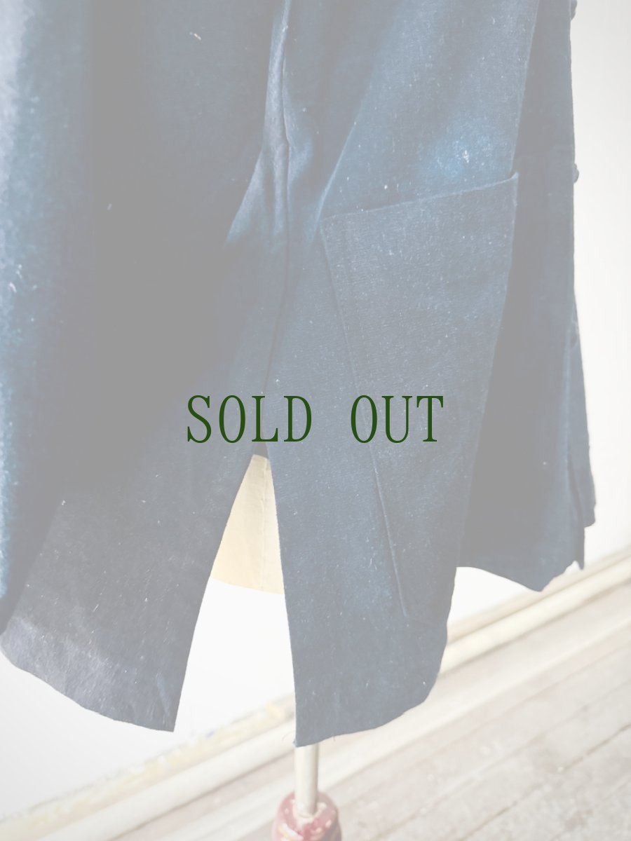 画像5: 本藍染・マオカラー/カンフージャケット（ミャオ族・手紬手織りビンテージ木綿）Ｓサイズ　 (5)