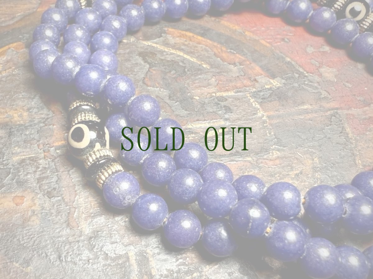 画像5: チベットＭＡＬＡ・青金石　（ラピスラズリの108玉念珠・首飾り ) (5)