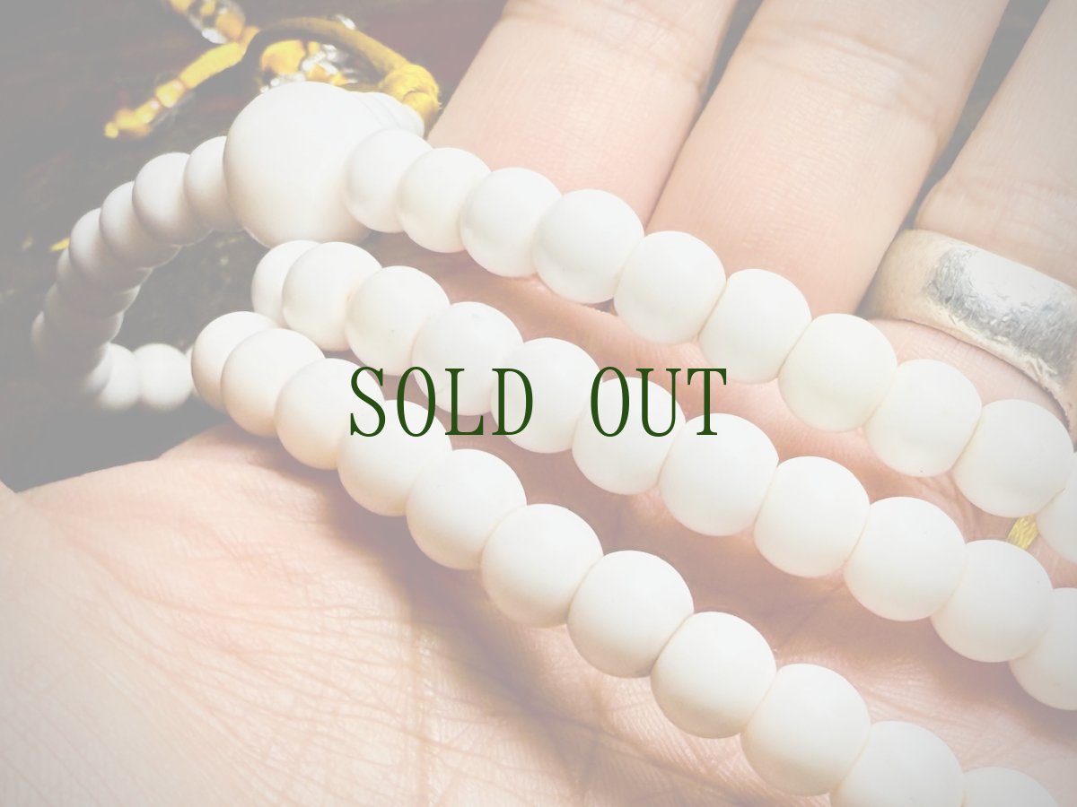 画像7: チベットＭＡＬＡ・白き貝シャンカ（七宝・砗磲、シャコ）　108玉念珠・首飾り ・数珠カウンター付 (7)