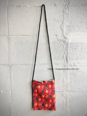 画像1: 貴州省・壮族（チワン）藍染・木綿・織布　ショルダーミニポーチ (1)