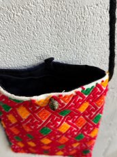 画像4: 貴州省・壮族（チワン）藍染・木綿・織布　ショルダーミニポーチ (4)