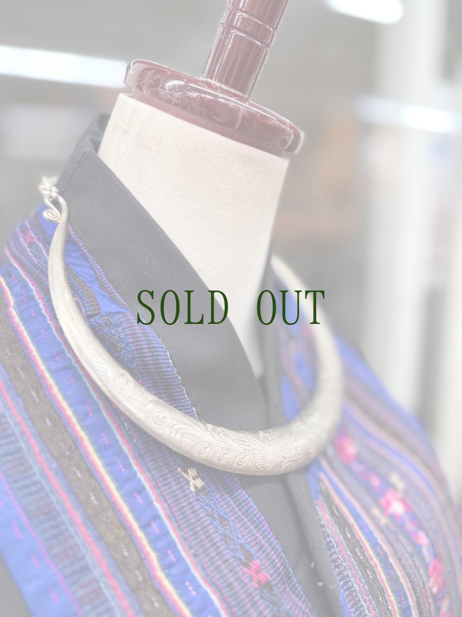 画像10: 貴州苗族ミャオ族のネックレス（苗銀製）　花鳥紋・トライバルデザイン (10)