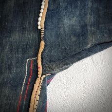 画像10: ハニ族（アカ族/哈尼族）藍染め大麻製、刺繍　上衣　（アンティーク） (10)