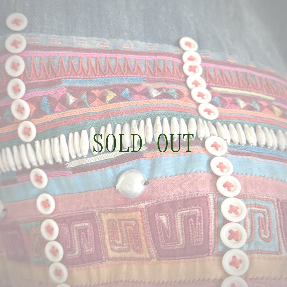 画像7: ハニ族（アカ族/哈尼族）藍染め大麻製、刺繍　上衣　（アンティーク） (7)