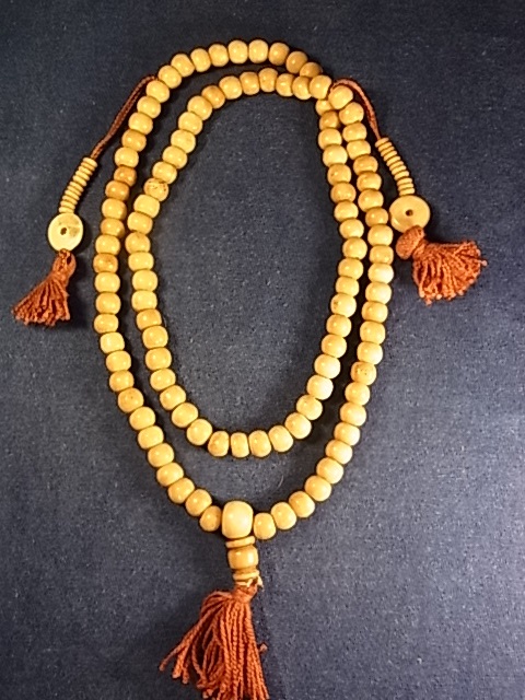 チベット・ヤクの骨の108玉御数珠（チベタンMALA） - Chagamocraft (チャガモクラフト)