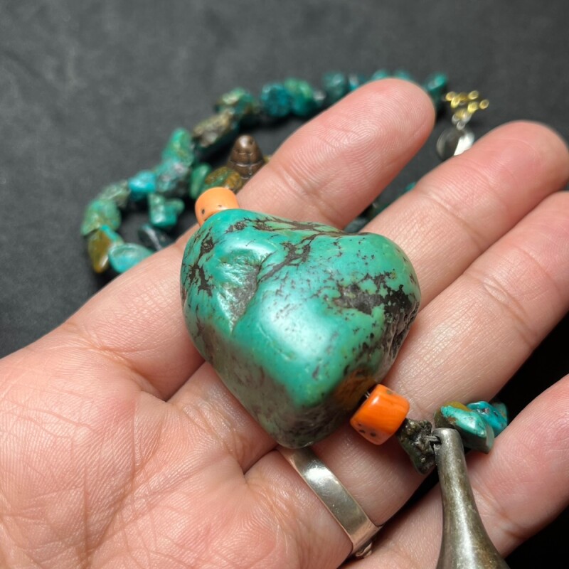 ANTIQUE TIBET TURQUOISE チベタン チベット ビーズ-