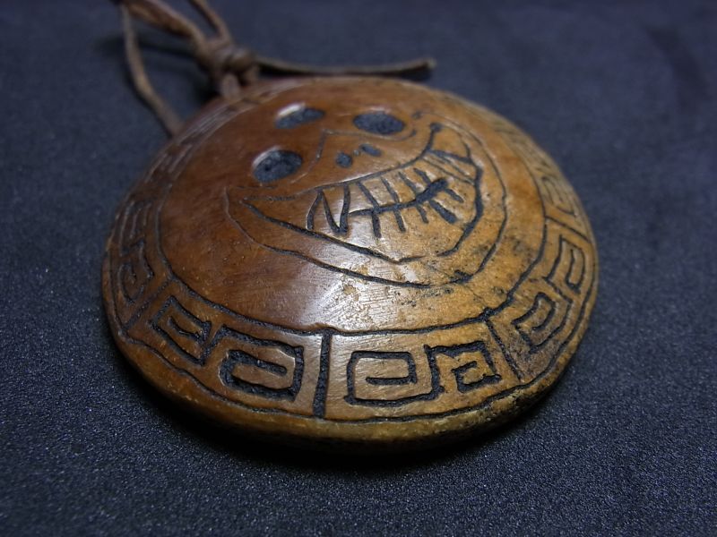カパラの根付 ルンゴ・髑髏 (tibetan old kapala ) チベット密教法具