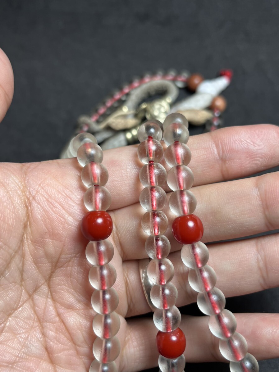 チベット・水晶玉とカウンターの御数珠 ( TIbetan old crystal beads