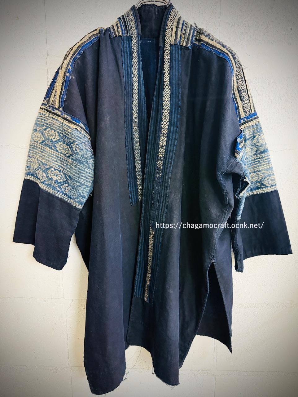 貴州省・革東苗族(ge dong miao/グードン・ミャオ) 木綿藍染、絹刺繍